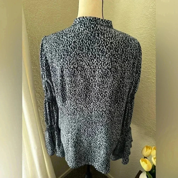 Michael Kors Mini Ikat-Print Crepe Blouse - Picture 3 of 8